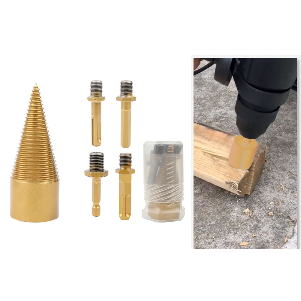 MOMOJIA Firewood Drill Bit Set Log Splitters Drill Bit Removable Wood Electric Drills