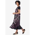 thumbnail image 3 of Woman Within Plus Size Petite Mixed Print Maxi Dress, 3 of 4