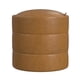 thumbnail image 1 of Otomana de almacenamiento HomePop redonda de piel sintética Carmel, 1 of 4