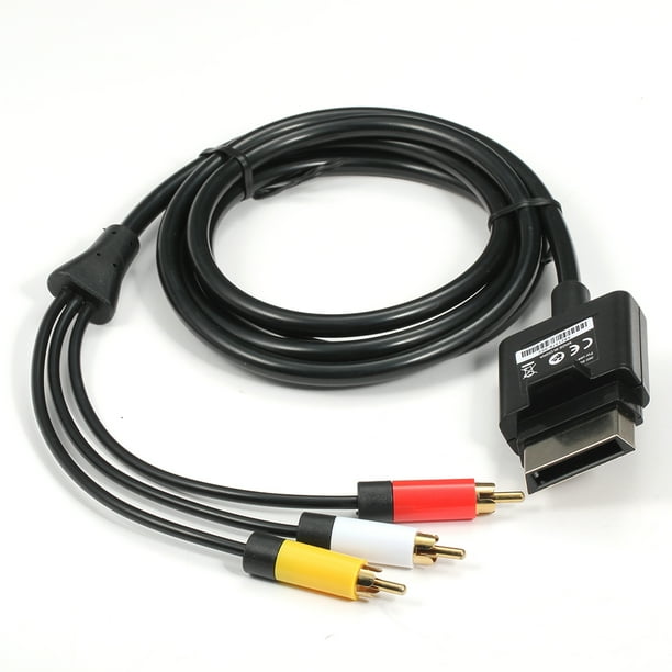 Kuymtek Audio Video AV RCA Cable de video compuesto para Xbox 360 Slim 1.8m
