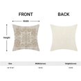 thumbnail image 4 of Boho Pillow Covers 18x18, Brown Beige Ethnic Design Outdoor Decorative Throw Pillows for Couch, Carpet Pattern Decor Cushion Cover 2 Pcs Farmhouse Linen Pillowcase for Bed Car Safa, 4 of 7