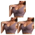 thumbnail image 2 of Qarigey Sujetador deportivo inalámbrico para mujer, chaleco acolchado sin costuras para gimnasio, ropa interior transpirable a prueba de Type1 NO1, 2 of 6