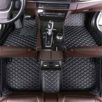 Maidao Car Floor Mats for BMW 7series 2008-2014 5 Seats Carpet Protection PU Leather Auto Liners All Weather Black Beige 3pc