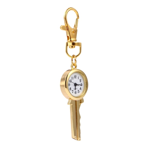 Homoyoyo Quartz Pocket Watch Keychain Golden Metal 1Set