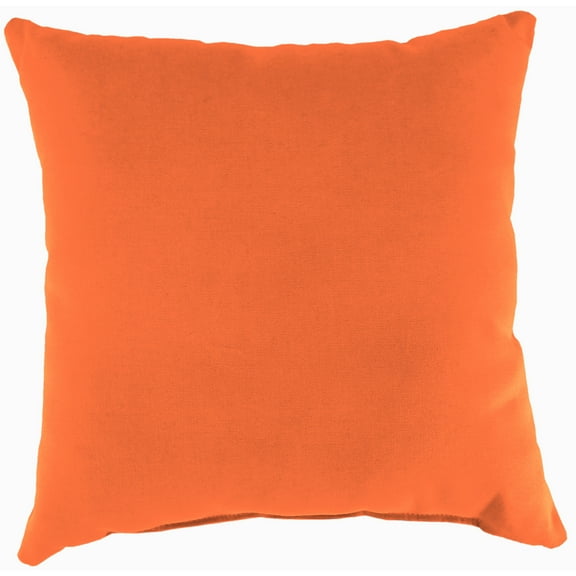 Jordan Manufacturing Sunbrella 16" x 16" Canvas Tuscan Orange Solid Square Outdoor Throw Pillow