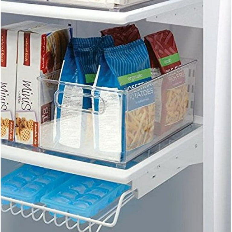 Clear Organizer Storage Bin with Handle for Kitchen I Best for Refrigerators Cabinets & Food Pantry - 10 x 5 x 6