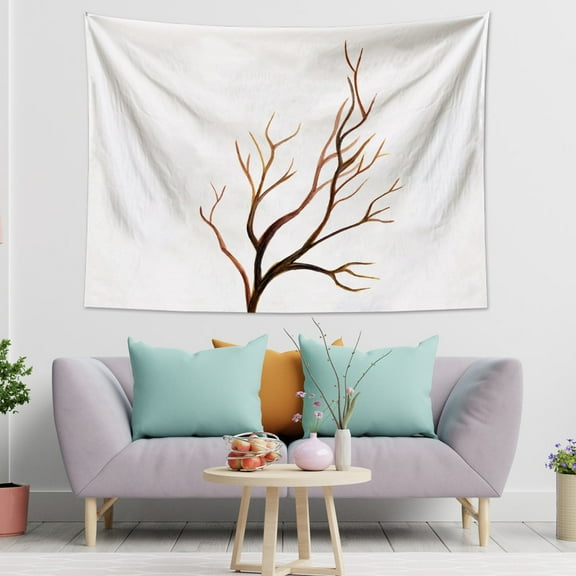 Simple branch tapestry Minimalism Botanical tapestry vintage trees tapestry Wall Hanging Decor for Living Room Bedroom dorm graduation decor