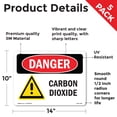thumbnail image 2 of Carbon Dioxide OSHA Danger Vinyl Decal Label 14 Inch x 10 Inch - 5 Pack, 2 of 6