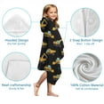 thumbnail image 7 of Cartoon Construction Vehicles Trucks Black Pattern Hooded Bath Towel，50"x30" for Ages 3 To 12 Kids, Quick Dry Lightweight Soft Microfiber Hood Beach Towel Cover Up for Kids, 7 of 7