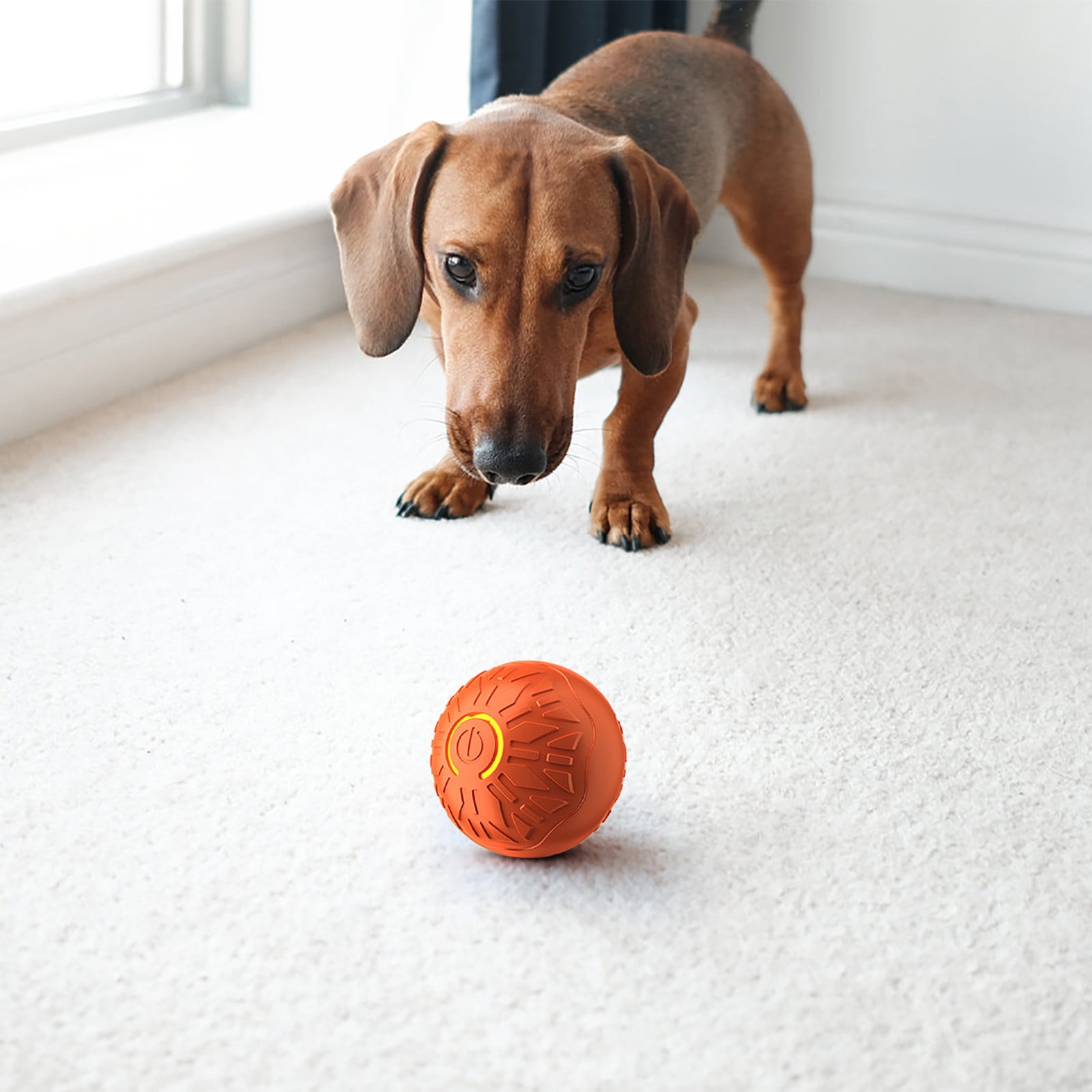 YUNAFFT Vibrating Dog Ball, Interactive Bouncing Shaky Ball Toy for Dogs, Smart Self Rolling Automatic Moving Pet Ball with LED Light for Bored Indoor