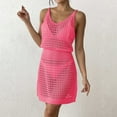 thumbnail image 4 of Summer Cover Ups for Women 2026 Crochet Hollow Out Knit Beach Bathing Suit Vacation Dresses, 4 of 6