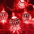 thumbnail image 2 of LINLIN Solar Moroccan String Light,Waterproof LED 8 Mode Metal Goble Lantern Solar Dazzling Moroccan Fairy String Light for Outdoor Garden Yard Party Christmas Ambiance Decorations, 2 of 9