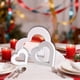 thumbnail image 4 of 3 elegantes decoraciones blancas en forma de corazón para bodas clásicas y de día., 4 of 6
