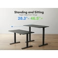 thumbnail image 3 of DESINO Desk Collection Height Adjustable Standing Desk with Memory Preset, Black, 3 of 8