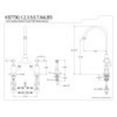 thumbnail image 4 of Kingston Brass KS7798ALBS English Country Kitchen Bridge Faucet with Brass Sprayer, Brushed Nickel, 4 of 4