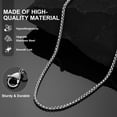 thumbnail image 7 of ChainsProMax 3mm Men Necklace Box Chain 14K Gold Plated Stainless Steel Chain Necklace Fathers Day Jewelry Gift for Dad Son, 7 of 7