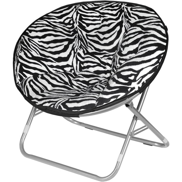 Mainstays Faux Fur Saucer™ Chair, Zebra
