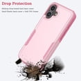 thumbnail image 4 of For iPhone 16 Case, Shockproof Phone Case for Apple iPhone 16 6.1", Tekcoo Military Grade Protection Heavy Duty Cute Bumper Dual Layer Rugged Sturdy Durable Cover - Rose Gold, 4 of 9