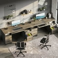 thumbnail image 6 of Bestier 59” Computer Desk with 4 Drawers, Office Executive Desk with File Drawer, Keyboard Tray for Home Office, Gray, 6 of 10
