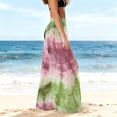 thumbnail image 4 of Pantalones de playa de gasa ligeros para mujer con protección solar, pantalones anchos de estilo bohemio estampados, blusa para mujer, 4 of 7