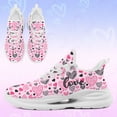 thumbnail image 5 of Coolcustomize Men's Wide Fit Sneakers - Breathable Low-Top Valentine's Pink "Love" Heart Print Comfortable Cushioning, Lace-Up Trainers Suitable for Outdoor & Daily Wear - Couple's Running Shoes, 5 of 10