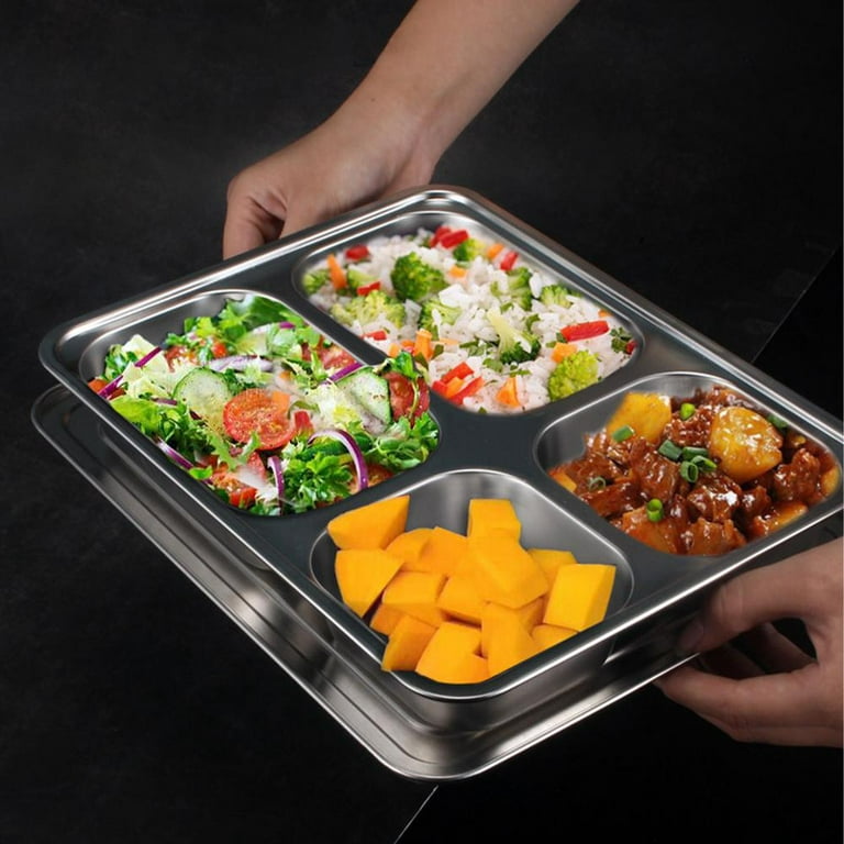 Tohuu Food Divider Plates 5 Compartment Food Tray Dishwasher Safe