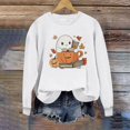 thumbnail image 2 of Fjofpr Womens Sweatshirts No Hood Halloween Sweatshirt for Women 2024 Women's Halloween Long-sleeved Crew Neck Pullover Printed Casual Fashion Top, 2 of 4