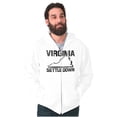 thumbnail image 5 of Virginia Settle State Map Shape Funny Zip Up Hoodie Men's Women's Brisco Brands M, 5 of 6