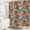 Colorful Leaves, variant on Beige White Abstract Print Shower Curtain - Boho Pattern - Modern Minimalist Home Decor - Neutral Scandi Style Fabric Shower Curtain For Any Bathroom - 72x72 Inches (Neutral Half Circle)
