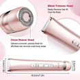 thumbnail image 5 of Women's Dual-Head Electric Shaver Rechargeable Portable Painless Hair Trimmer for Bikini, Legs & Underarms, 5 of 5