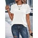 thumbnail image 2 of Blusas de verano Dokotoo 2025 para mujer, casual, manga corta M, color blanco, 2 of 8