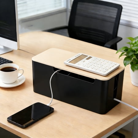 fsxdhpcsgfc Large Management Cord Organizer For Desk Home Electronics Power Strip Holder With Cover Storage Lids Organization And Storage Bedroom Closet under The Bed Boot Organizer Dorm Room Storage