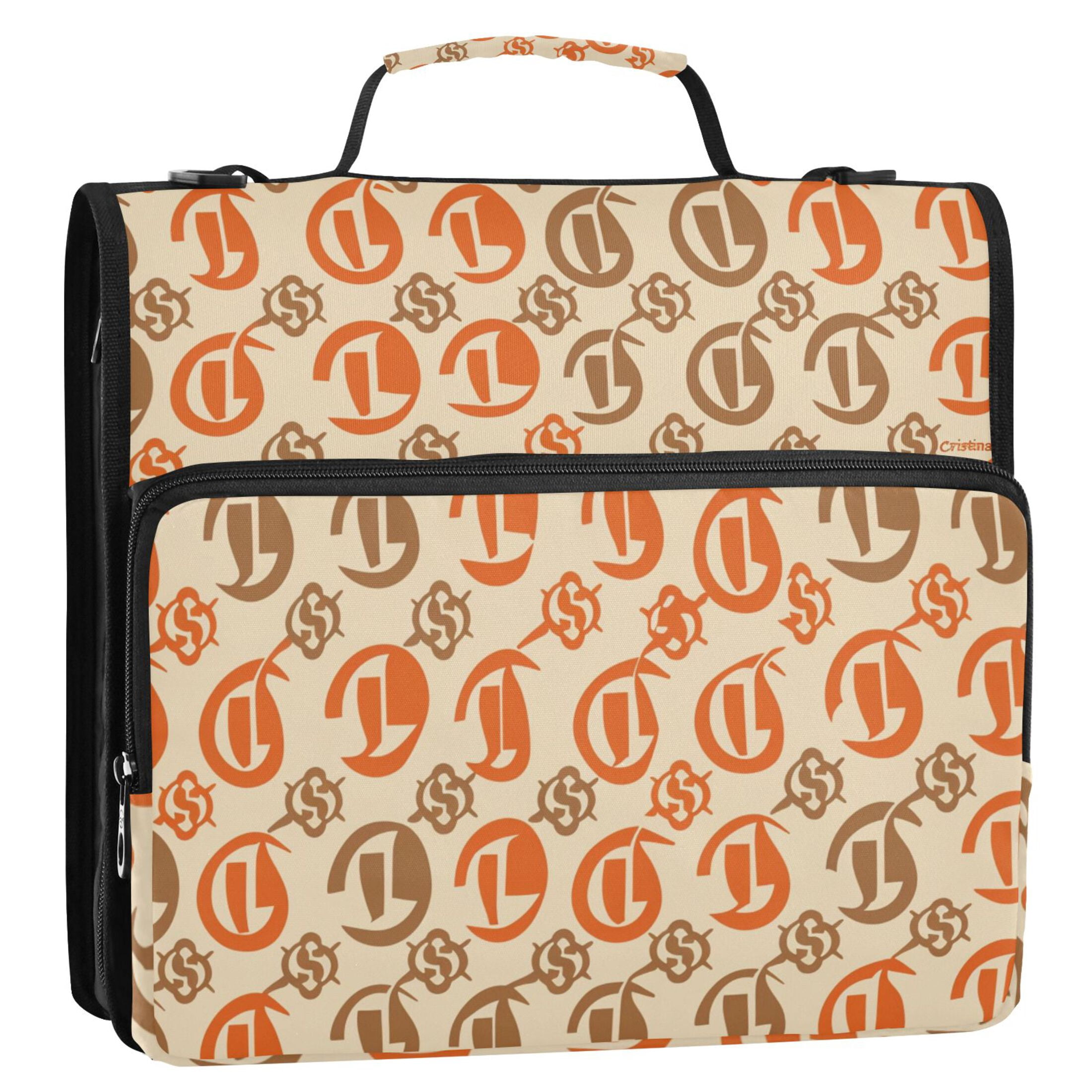 3 Ring Zipper Binder with Shoulder Strap Waterproof Trapper Keeper 2 Inch D-Ring 500 Sheets Capacity Fun Sign