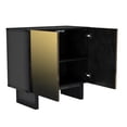 thumbnail image 5 of Newboti Furniture Modern Matte Black 2-Door Accent Cabinet with Gold Wire Mesh & Push-to-Open BN.6856, 5 of 7
