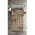 thumbnail image 2 of Ambesonne Rustic Quilted Coverlet 2 Pcs, Timber Door Log House, Twin Size, Brown, 2 of 2