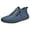 Blue, variant on Mens Chukka Ankle Boots Leather Side Zipper Lightweight Casual Slip on Walking Driving Shoes