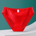 thumbnail image 2 of HVOBTTY Women's Breathable Cool Brief Underwear Bow Decor Breathable Soft Daily Brief Panties Red, XXL, 2 of 4