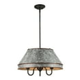 thumbnail image 2 of Golden Lighting 0877-3P ABI-GV Jasper 3-Light Pendant in Antique Black Iron with Galvanized Steel, 2 of 2