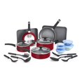 thumbnail image 1 of BELLA Juego de utensilios de cocina antiadherentes con tapas de vidrio - Utensilios para hornear, ollas y sartenes de aluminio, tazones y utensilios de almacenamiento, compatible con todas las estufas, 1 of 5