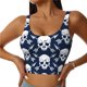 thumbnail image 1 of Balery white arrow Skull Sujetadores deportivos con espalda cruzada para mujer, acolchados, sin costuras, de alto impacto, ideales para yoga, gimnasio, entrenamiento y fitness.-XX-Large, 1 of 8