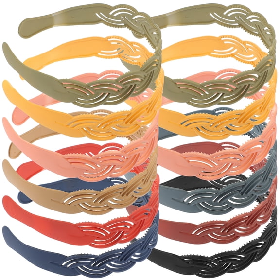 Eease 12 Pcs Plastic Headbands with Teeth for Women and Girls