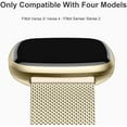 thumbnail image 2 of GFDYREE Bands Only Compatible with Fitbit Versa 3/Versa 4 and Fitbit Sense/Sense 2 Smartwatch, Stylish Fashionable Stainless Steel Milanese Metal Loop Wristbands Replacement Bands for Women, 2 of 7