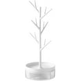 thumbnail image 1 of XINQIHANG Branch Jewelry Rack With Rotatable Base and Storage Box Tree Tower Rack Hanging Organizer for Ring Earrings Necklace Bracelet,Suitable for living rooms, bathrooms,offices,etc., 1 of 7