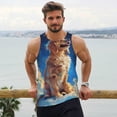 thumbnail image 6 of Rateoe Starry Sky Cloud Dog Pattern Sleeveless Gym Shirt Muscle Tee Breathable Workout Shirt Slim-Fit Tank Quick Dry Fit Muscle Tank Top Bodybuilding Sleeveless T Shirt-4X-Large, 6 of 7