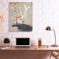 thumbnail image 2 of Stupell Industries Tree Forest Elk Silhouette Orange Florals Canvas Wall Art by Ziwei Li, 2 of 6