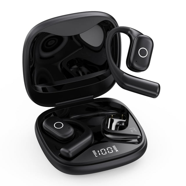 Auriculares inalámbricos de oído abierto APHUWJ, 80 horas de reproducción