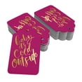 thumbnail image 2 of Inkdotpot Baby It's Cold Outside Baby Shower Bottle Tag Real Gold Foil Favor Hang Tags 50 Pack, 2 of 6