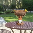 thumbnail image 6 of HomeDM Clearance! Outdoors Bird Baths Resin Sunflower Birdbath, Large Bird Bath Bowl Garden Statue Basin, Bird Feeding Station for Yard, 6 of 6