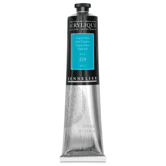 Sennelier Extra-Fine Artist Acryliques - Light Turquoise, 200 ml tube