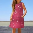 thumbnail image 6 of TGSLY Girls Summer Princess Dresses Cute Flower Printed Sleeveless Suspender Flared Skater Dress Loose Flowy Swing Beach Vacation Sundress with Pockets Multicolor#28 8 Years, 6 of 9